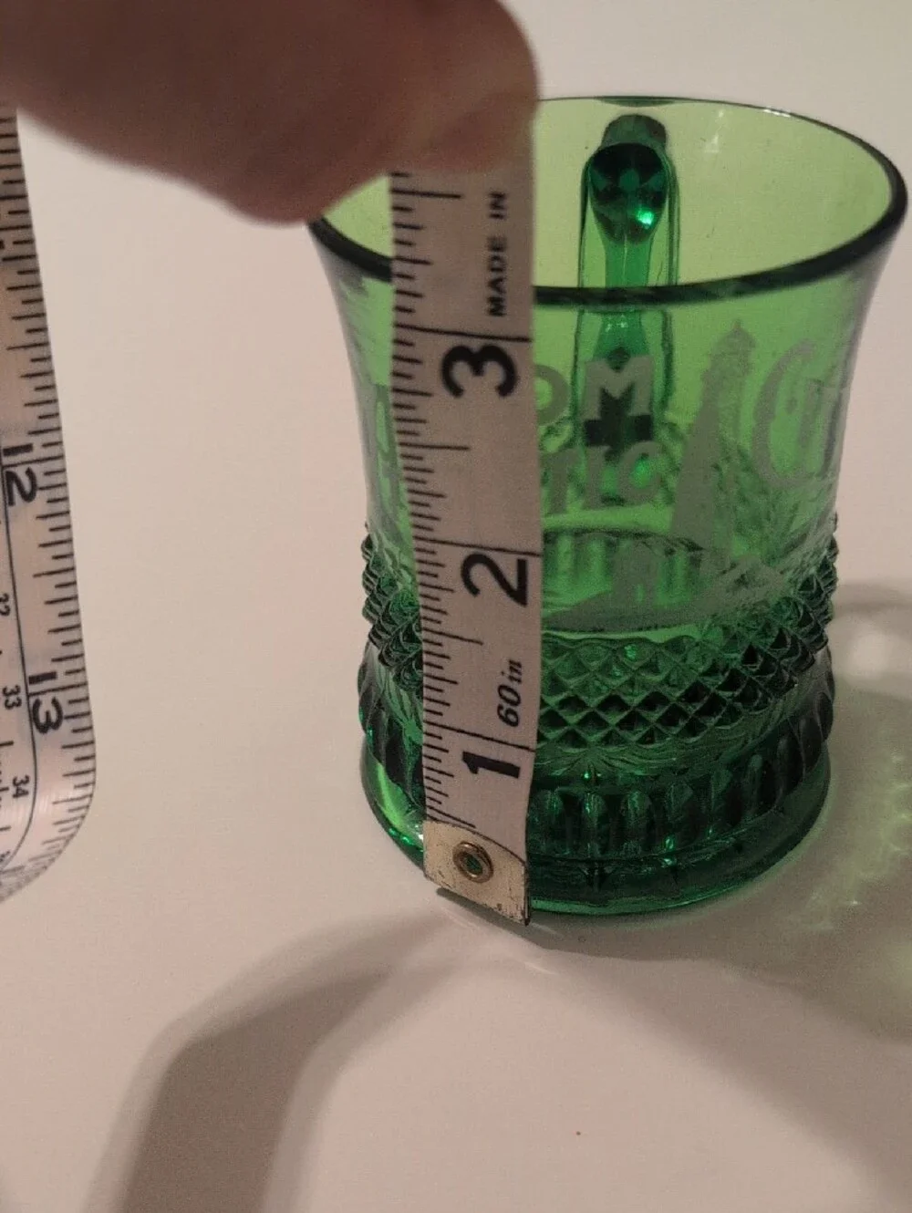 Early American Pattern Souvenir Glass, Atlantic City Circa 1905